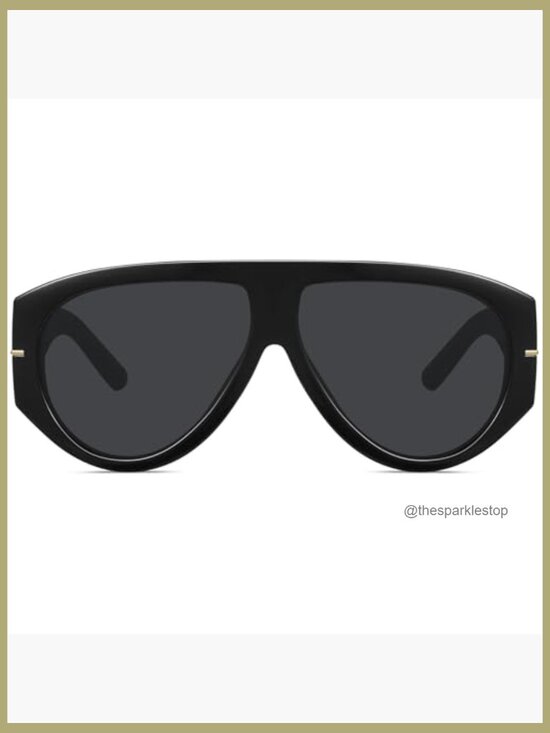 Oversized Aviator Sunglasses with UV400 Protection Retro Trendy Big Shades for main image 6